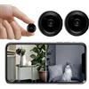 JEWKTTONS 2 PCS Telecamera Spia WiFi 1080P HD Mini, Videocamera Sorveglianza con Visione Notturna e Rilevamento Movimento, Controllo Remoto App per Casa Interno/Esterno Y/D