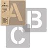 NAKLEO Stencil Alfabeto per Pittura 42 Pezzi Set, 10cm Lettere e Numeri Modern Sans Carattere Maiuscola, Stampini Plastica e Riutilizzabile, Fai da te Modello Artigianato, Pareti Muro Legno Tessut