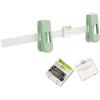 Generico Strumento per appendere quadri: kit livella e righello portatile, supporto | 16,5x4,9x2,2 pollici, 36 chiodi | in ABS, supporto magnetico | Strumento per appendere quadri, livella portatile e rig