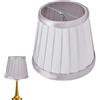 Cyrank Paralume piccolo in tessuto, 2 pezzi, paralume in tessuto, ricambio per lampada da tavolo, facile installazione, paralume per lampadina E14 (grigio)