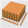 Vikk Confezione da 9 pavimenti in gomma EVA puzzle per palestra, nero, tatami antiscivolo (legno chiaro)