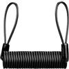 Generic Blocco disco - Cavo promemoria da 120 cm, cavo promemoria per scooter, 120 cm, corda promemoria in filo di acciaio elastico per bicicletta e caschi, confezione da 1, nero