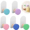 JYYWTSI 5 Pezzi Appendiabiti da Parete, Ganci Appendiabiti da Parete, Gancio Adesivo Ganci Colorati in Legno e Metallo Senza Foratura 64x35x34 mm per Bagno Cucina Cameretta