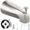 Generic Rubinetto per vasca da bagno con deviatore estraibile, in lega di zinco, beccuccio a pressione per tubo antiscivolo da 1/2 pollici, accessorio da bagno (stile C)