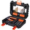 BLACK+DECKER A7233-XJ Set per Forare ed Avvitare, 0 V, Nero, Set di 31 Pezzi