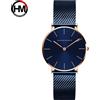 Hannah Martin 2023 NUOVO BLU Design semplice Movimento al quarzo giapponese Orologio da polso da donna impermeabile Cinturino in acciaio inossidabile Orologi classici da donna