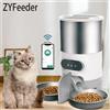 ZYfeeder Alimentatore automatico intelligente per animali domestici Distributore di cibo per cani e gatti Ciotola in acciaio inossidabile di grande capacità con temporizzazione di registrazione APP WIFI
