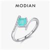 MODIAN Genuino 925 Sterling Silver di Alta Classe Paraiba Tormalina Anello di Barretta Per Le Donne di Fidanzamento Eternity Band Gioielleria Raffinata