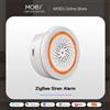 MOES Tuya ZigBee Sensore sirena intelligente con suono e luce 90dB Sirena Smart Life Sistema di sicurezza domestica Tuya Gateway Hub, utilizzato con Alexa