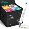 Ohuhu Oahu 100 colori pennarelli set pennarelli per alcol pennarelli a doppia punta pennarello schizzi disegno graffiti manga materiale scolastico d'arte