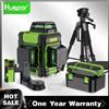 Huepar 3D 12 linee a croce livello laser autolivellante strumento di allineamento del raggio verde esterno con batteria agli ioni di litio e custodia rigida
