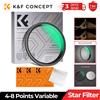 K&F CONCEPT Filtro Star Filter K&F CONCEPT 4-8 Punti Variabile con Effetto Starburst, Rivestimento a 18 Strati per Obiettivi Fotografici Nikon e Canon