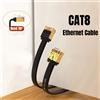 CYANMI Cavo Ethernet CYANMI Cat8 da 90 gradi, cavo di rete 40 Gbps 2000 Mhz, cavo LAN da gioco con connettore RJ45, per PC da gioco PS Xbox Modem
