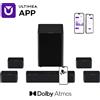 ULTIMEA Soundbar surround ULTIMEA Poseidon D80 7.1 con Dolby Atmos, subwoofer wireless e 4 altoparlanti, sistema home theater con controllo APP