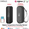 ONENUO Tuya ZIgbee Termometro con sensore di umidità della temperatura esterna impermeabile per interni o IP65 compatibile per Alexa Google Home Voice