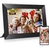 FANGOR Frameo Nuova cornice per foto digitali Cornice per foto digitale WiFi intelligente da 10,1 pollici 32 GB con touchscreen HD 1280x800 IPS, montaggio a parete compatibile