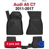 Wielganizator Tappetini auto in gomma 3D per Audi A6 C7 berlina, station wagon (2011-2017) -Nero adatto (4 pezzi)
