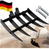 MMS Attacco per Rastrello con Perni da 25mm per Mini Escavatori, Compatibile con JCB, Berger, Kingway GG, NEX e Mini Escavatori Cinesi