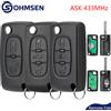 NONE Telecomando auto a scatto OHMSEN 433MHz 2/3 pulsanti CE0536 CE0523 ASK per Peugeot Citroën Berlingo C2 C3 Partner 207 307 308 407