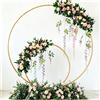Vacclo Supporto per Arco Nuziale Dorato, Decorazione per Feste, Struttura per Palloncini, Supporto per Sfondo Regolabile in Altezza, Espositore per Fiori e Palloncini