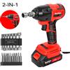 Avvitatore a impulsi elettrico brushless senza fili 1200 Nm ad alta coppia, trapano da 1/2 pollice, utensili elettrici, luce da lavoro a LED e batteria ricaricabile agli ioni di litio da 1500 mAh