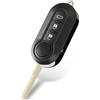 NONE Telecomando modificato a 3 pulsanti per chiave Fiat 500 Panda Punto Bravo Stilo Ducato, Citroen Jumper, Peugeot Boxer SIP22 2028, guscio di ricambio per auto.