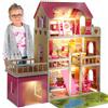 Green series Grande Casa delle Bambole in Legno KINDERPLAY LED XXL Villa con Mobili e Garage 90CM