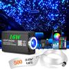 NONE Kit Starlight Headliner 500 pezzi - | Motore a Fibra Ottica RGBW 16W, Controllo App, Sincronizzazione Musicale, Facile Installazione per Auto e Casa