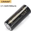 LiitoKala 26650 Batteria 5000mAh 3.7V Batterie ricaricabili agli ioni di litio per torcia elettrica Torcia a LED Utensili elettrici fai da te Luce solare