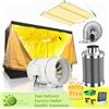 NONE Kit Completo per Coltivazione Indoor con Luci LED da 1000W a Spettro Completo, Tenda da Coltivazione di Varie Dimensioni, Kit di Ventilazione da 4' con Ventilatore, Filtro a Carboni Attivi, Tubo di