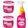NONE Il Set Miracoloso per la Pulizia Pink Stuff, 2 Paste Detergenti da 850g e Spray Multiuso da 750ml, ideale per molteplici superfici