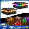 newstyle Luci solari RGB/tricolore per pali di recinzione, luci solari per pali in legno/vinile 4x4, impermeabili IP65, 3 modalità di illuminazione per illuminazione di giardini e cortili.