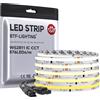 BTF-LIGHTING Striscia LED FCOB CCT IC WS2811 Indirizzabile 576 LED da 2700K a 6500K 10mm DC24V Flessibile FOB Alta Densità Luci LED COB RA90