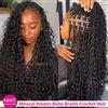 Kapelli 300g di Capelli Pre-divisi per Intrecciare, Capelli Umani Ondulati Profondi per Crochet, Estensioni di Capelli Senza Nodi, Treccine Boho Invisibili