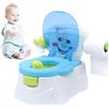 SanBouSi Vasino da allenamento per bambini, vasino per toilette per bambini, con coperchio e porta carta, ideale per WC per bambini (blu)