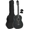 Juan Miguel Navarrez chitarra da concerto - chitarra classica - 4/4 nero - incl. borsa
