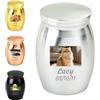 CHFUDN Urna Personalizzata per Cani e Gatti, Acciaio Inox | Con Foto, Nome e Data, Flacone Commemorativo