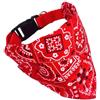 Generic Bandana triangolare per cani, bavaglini regolabili in cotone, per cani di taglia piccola e media, reversibile, lavabile, per animali domestici (rosso, L (regolabile 32-55 cm)
