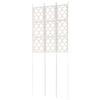 Falyrex Traliccio da giardino, altezza 190 cm, traliccio in ferro PE per piante rampicanti | Rete frangivista europea vintage per esterni, resistente alla ruggine, per rose, clematide, bianco, 220 x 85 x 2 cm