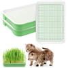 XZMCAT Kit Germinazione Semi 3 Pezzi, Ciotole per Germogli 22x14 cm | Germogliatore per Semi e Microgreens, Vassoi Coltivazione Senza Terra, Facile Pulizia per Uso Domestico