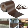 Falena Strisce Frangivista per Balcone, Fascia Privacy per Recinzione in PVC, Resistente schermatura UV, Protezione Copertura cancello, Marrone
