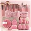 Generic Set di 40 pennelli da trucco con spugne per il trucco, kit di pennelli professionali per fondotinta, fard, ombretto, strumenti di bellezza a copertura completa, per truccatori e truccatori quotidiani