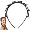 Zuasdvnk Cerchietto per capelli con clip, alla moda, con clip dentata professionale per una facile intrecciatura, presa sicura, strumento per tutti i tipi di capelli