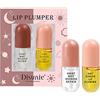 LICHENGTAI Lip Plumper Gloss Filler per Labbra Naturale, 2 Pezzi Cura Delle Labbra Giorno E Notte Plumper Clear Lip Gloss, Estratti Vegetali Rimpolpanti Siero Labbra, per Labbra Piene E Idratate Volumizza,idrata