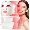 TECKZOON Maschera di Terapia con Luce LED per Viso e Collo,LED Maschera per Viso e Collo con Luce Infrarossa,Dispositivo per Cura della Pelle del Viso,312 LEDs,Ringiovanimento,Anti-invecchiamento per le Rughe