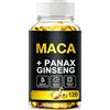 Generico Complesso Di Maca E Panax Ginseng, Concentrazione, Prestazioni E Resistenza | Migliorare l'energia naturale; Notturna rilassante; Benessere generale; Ingredienti concentrati; Adatto a coppie