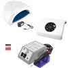 K2 STORE - KIT NAIL ART RICOSTRUZIONE UNGHIE, LAMPADA UNGHIE UV LED 48V, ASPIRATORE DA TAVOLO, FRESA UNGHIE PROFESSIONALE 20000 GIRI MANICURE PEDICURE