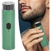 Brrnoo Mini Rasoio Elettrico Portatile, Rasoio da Viaggio Mini Rasoio Elettrico da Viaggio Rasoio Rotativo Ricaricabile USB Rasoio Rotativo da Uomo per Uso Asciutto e Bagnato(Verde)