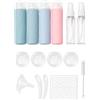 jinminamz Bottiglie Da Viaggio, Kit Viaggio, 16 Pezzi In Silicone, Flaconi Riutilizzabili Da 90ml, Kit Viaggio Liquidi Con Etichette E Borsa, Per Shampoo, Lozione, Creme E Articoli Da Bagno