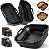 Dictien Teglia Silicone per Friggitrice ad Aria per Philips Serie 2000 6,2L NA230 | 3 Pezzi, Pieghevole Stampo Silicone, per COSORI Turboblaze Airfryer 5,5L/6L/6,2L, Accessori Friggitrice ad Aria, Senza BPA